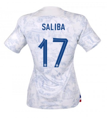 France William Saliba #17 Replica Away Stadium Shirt for Women World Cup 2022 Short Sleeve